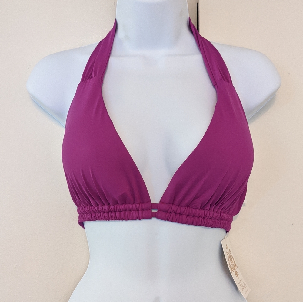 NWT BECCA Purple Swimsuit Bikini Top Size DD
